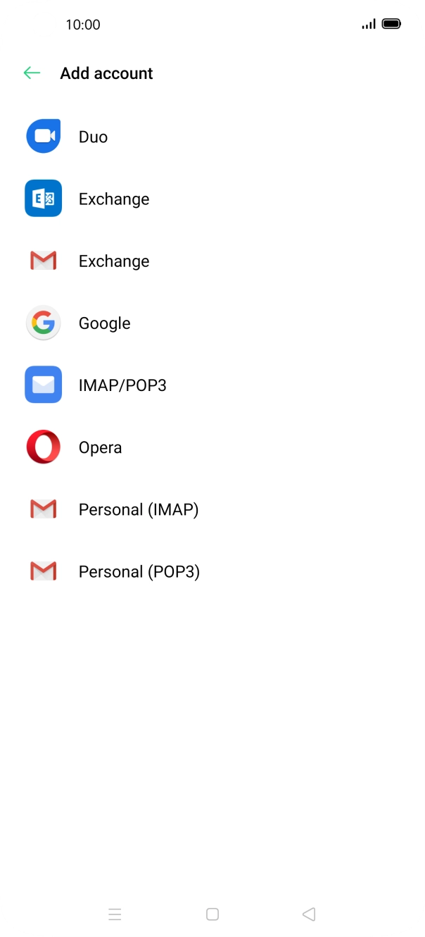 Press IMAP/POP3. Press IMAP/POP3.