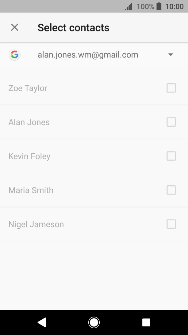 Press the drop down list.