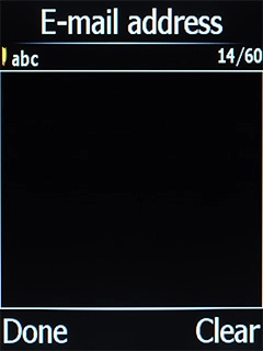 Highlight the field below 'E-mail address' and key in your email address.