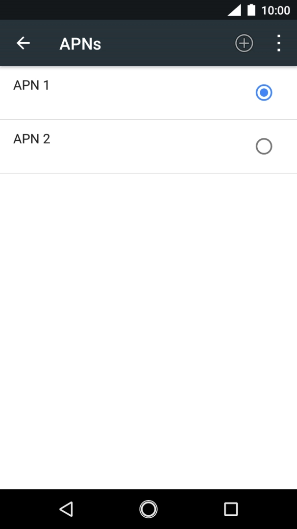 Press the field next to the data connection to activate it. Press the field next to the data connection to activate it.