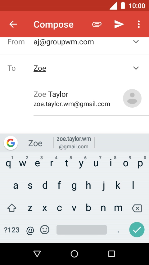 Press the required contact.