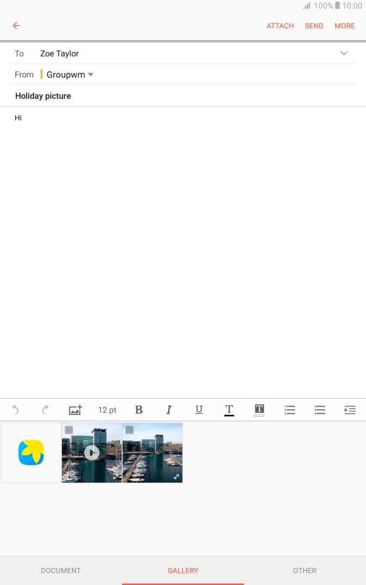 Press GALLERY and go to the required folder.