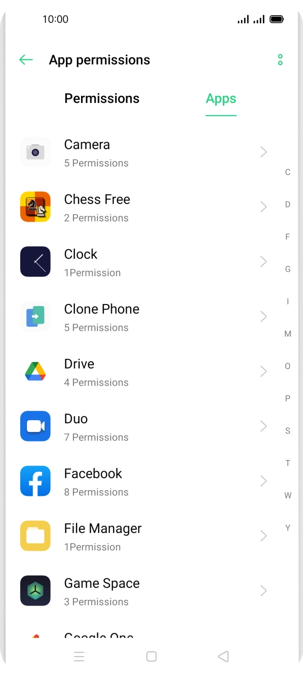 Press the required app. Press the required app.