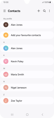 Press the new contact icon.