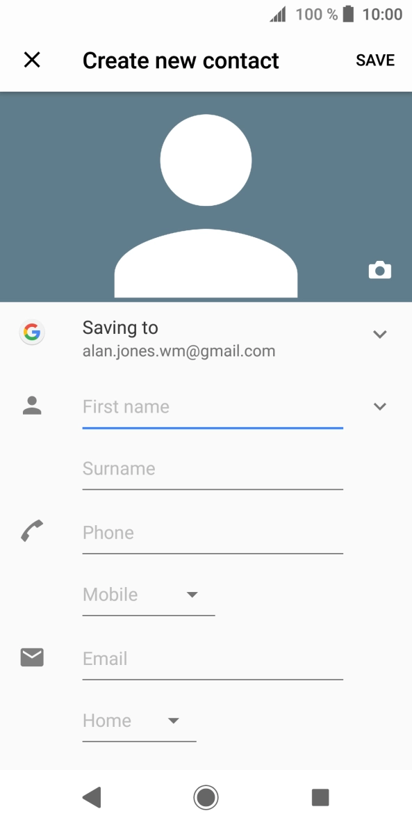 Press the address book drop down list.