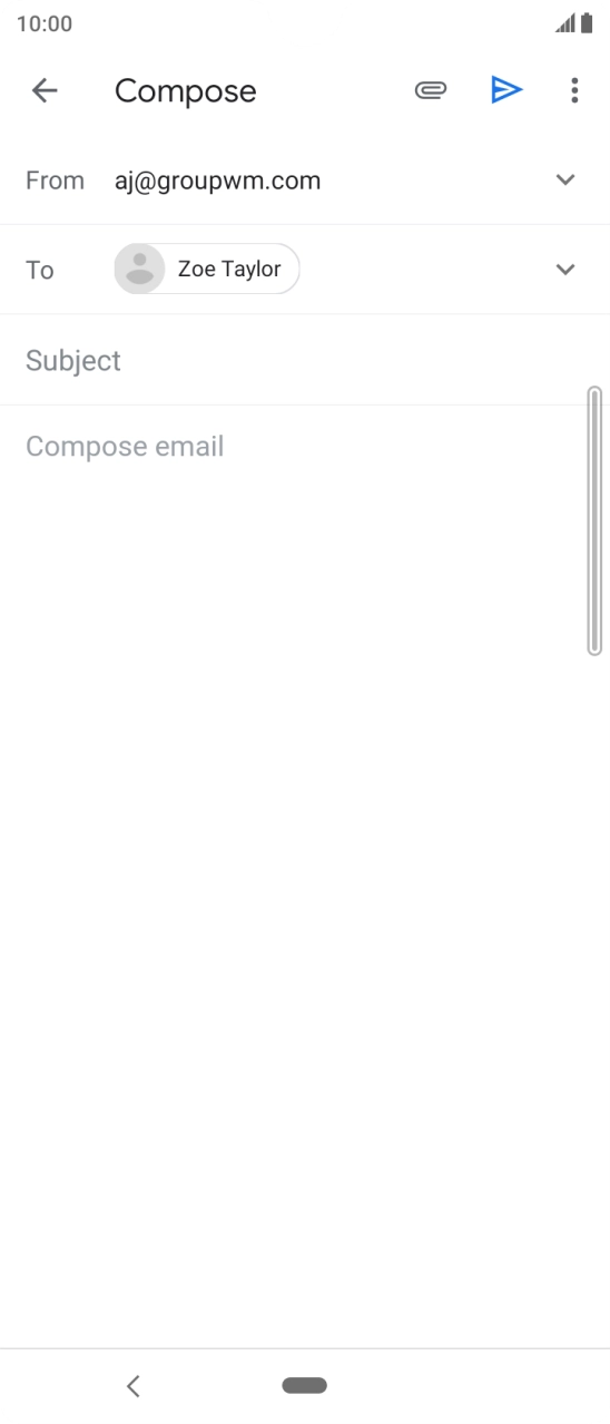 Press Subject and key in the required subject.