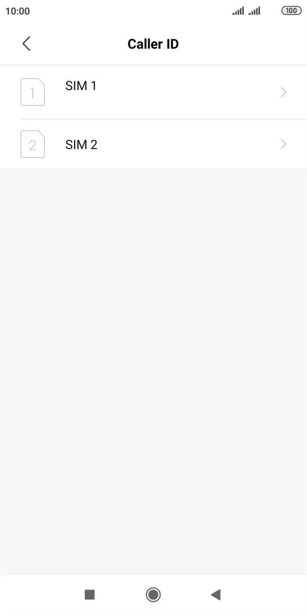 Press the required SIM.