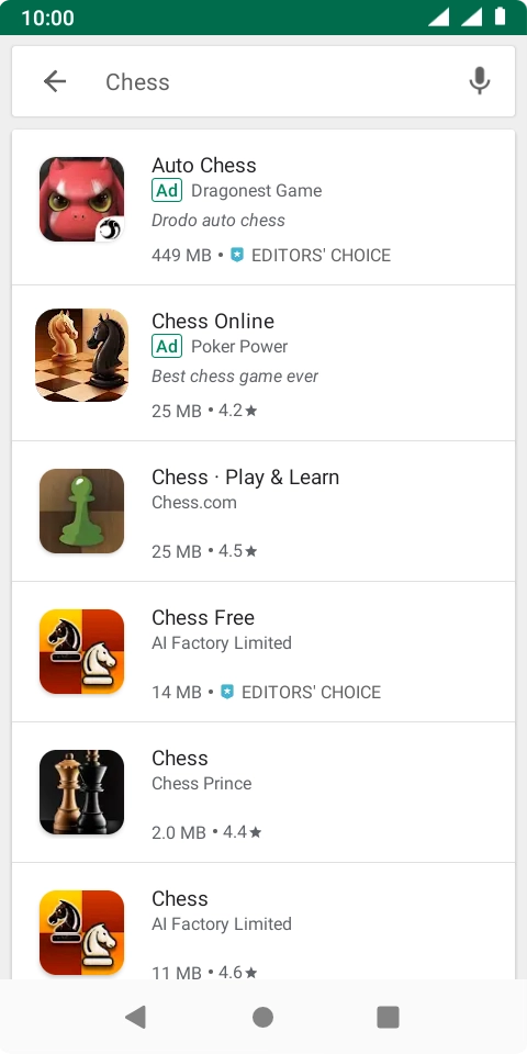 Press the required app.