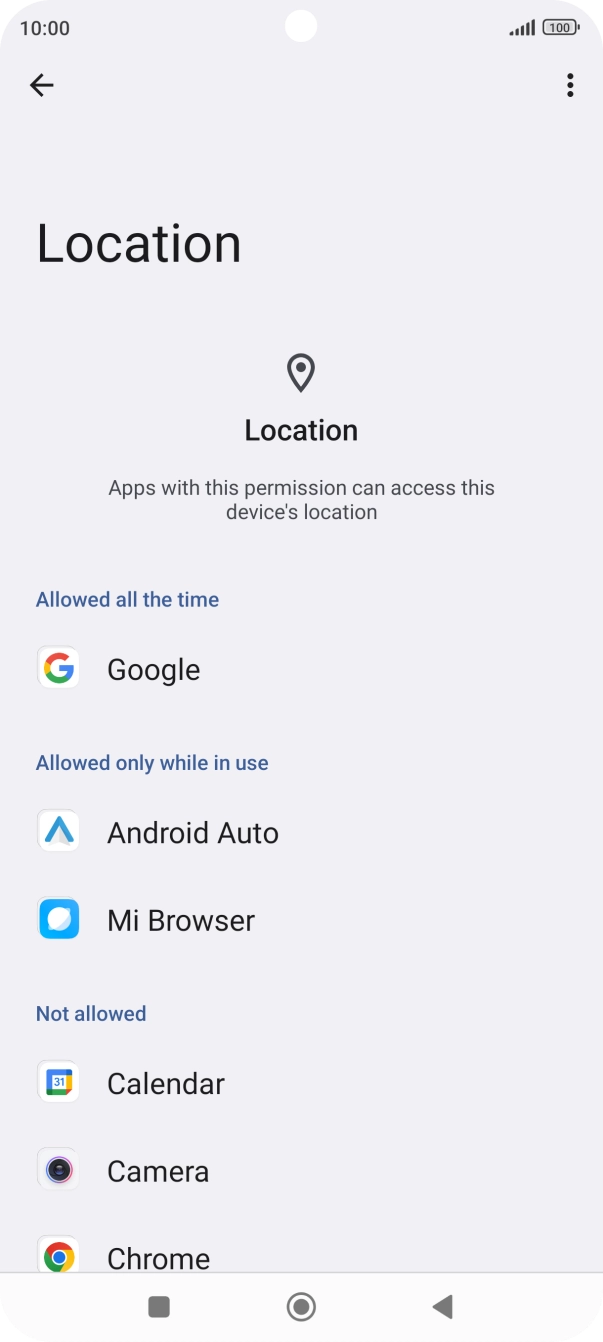 Press the required app.