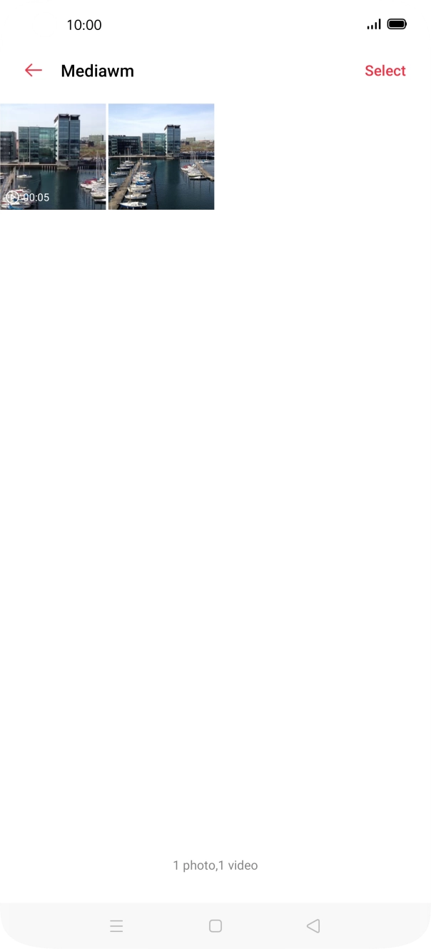 Press and hold any picture or video clip. Press and hold any picture or video clip.