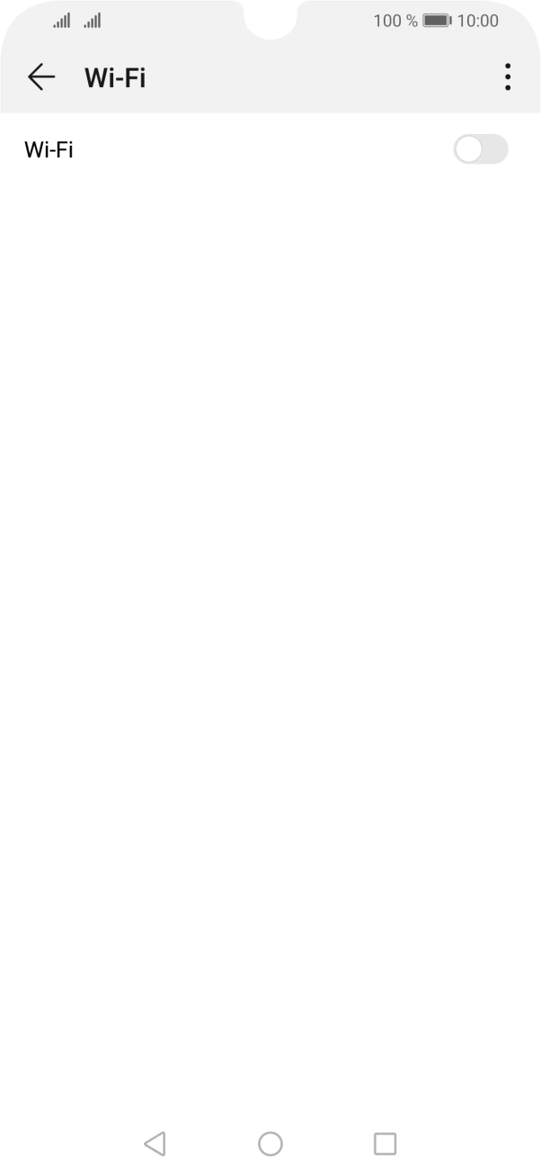 Press the indicator next to 'Wi-Fi' to turn on the function. Press the indicator next to 'Wi-Fi' to turn on the function.