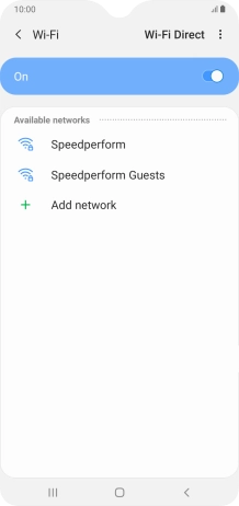 Press the required WiFi network.