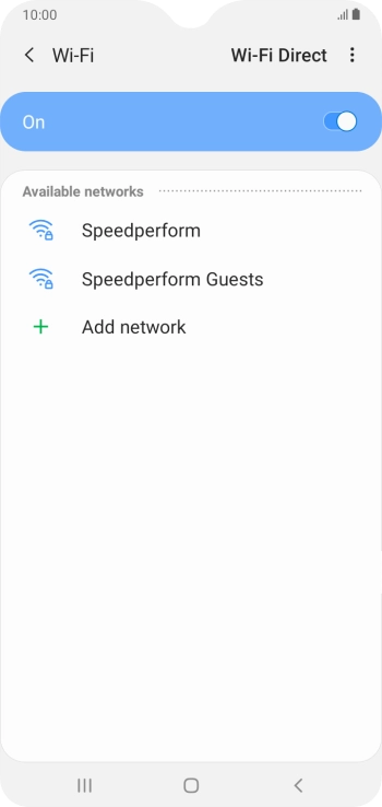 Press the required WiFi network.