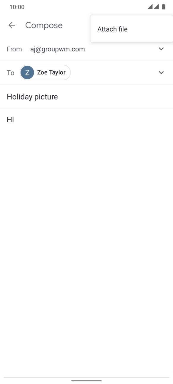 Press Attach file and go to the required folder. Press Attach file and go to the required folder.