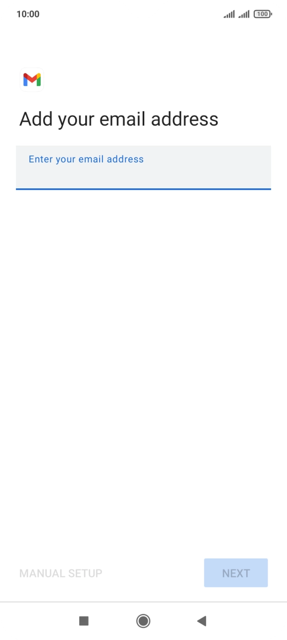 Press the field below 'Enter your email address' and key in your email address. Press the field below 'Enter your email address' and key in your email address.