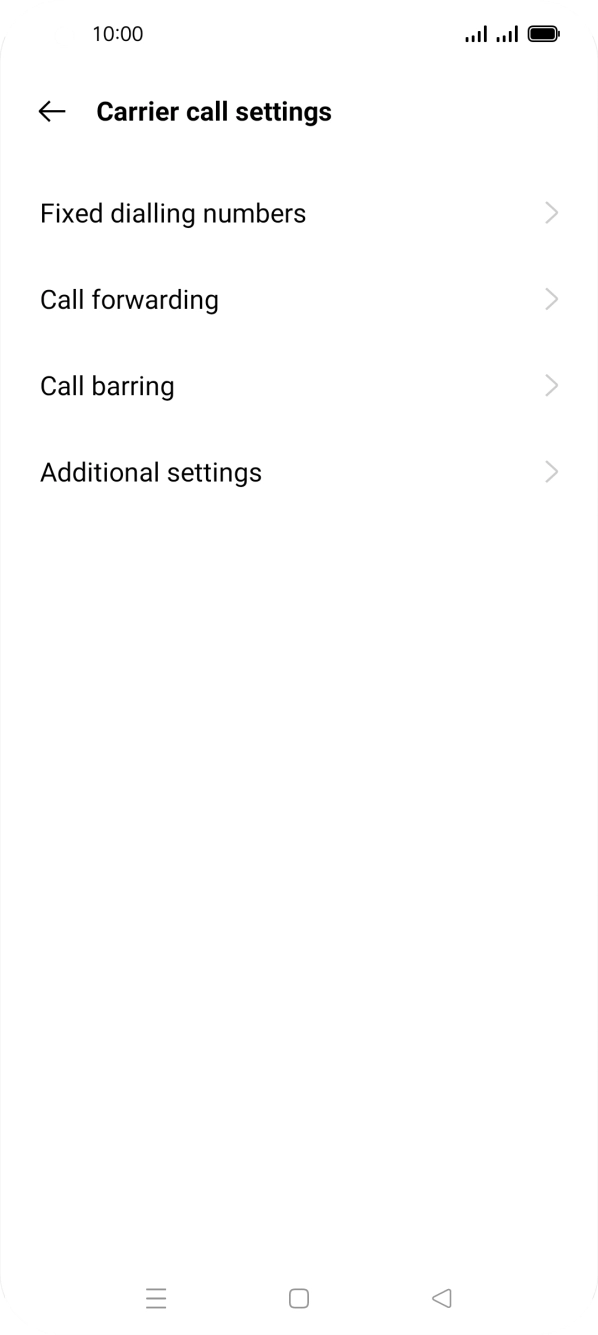 Press Call forwarding.