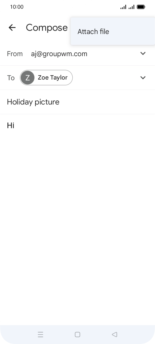 Press Attach file and go to the required folder.