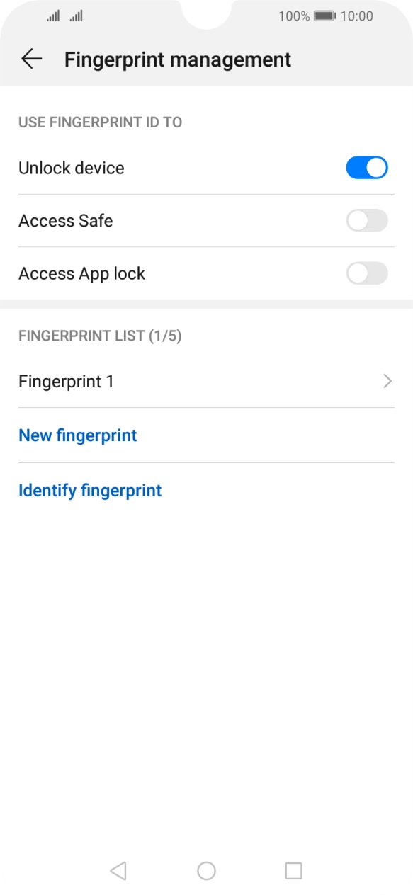 Press the indicators next to the required settings to turn them on or off.