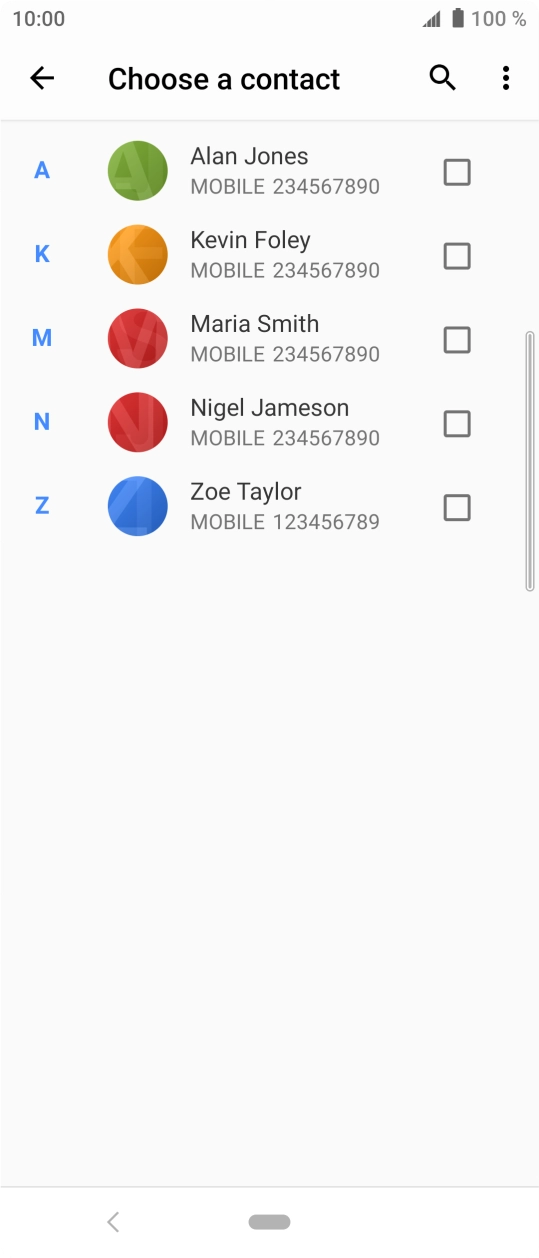Press the menu icon.