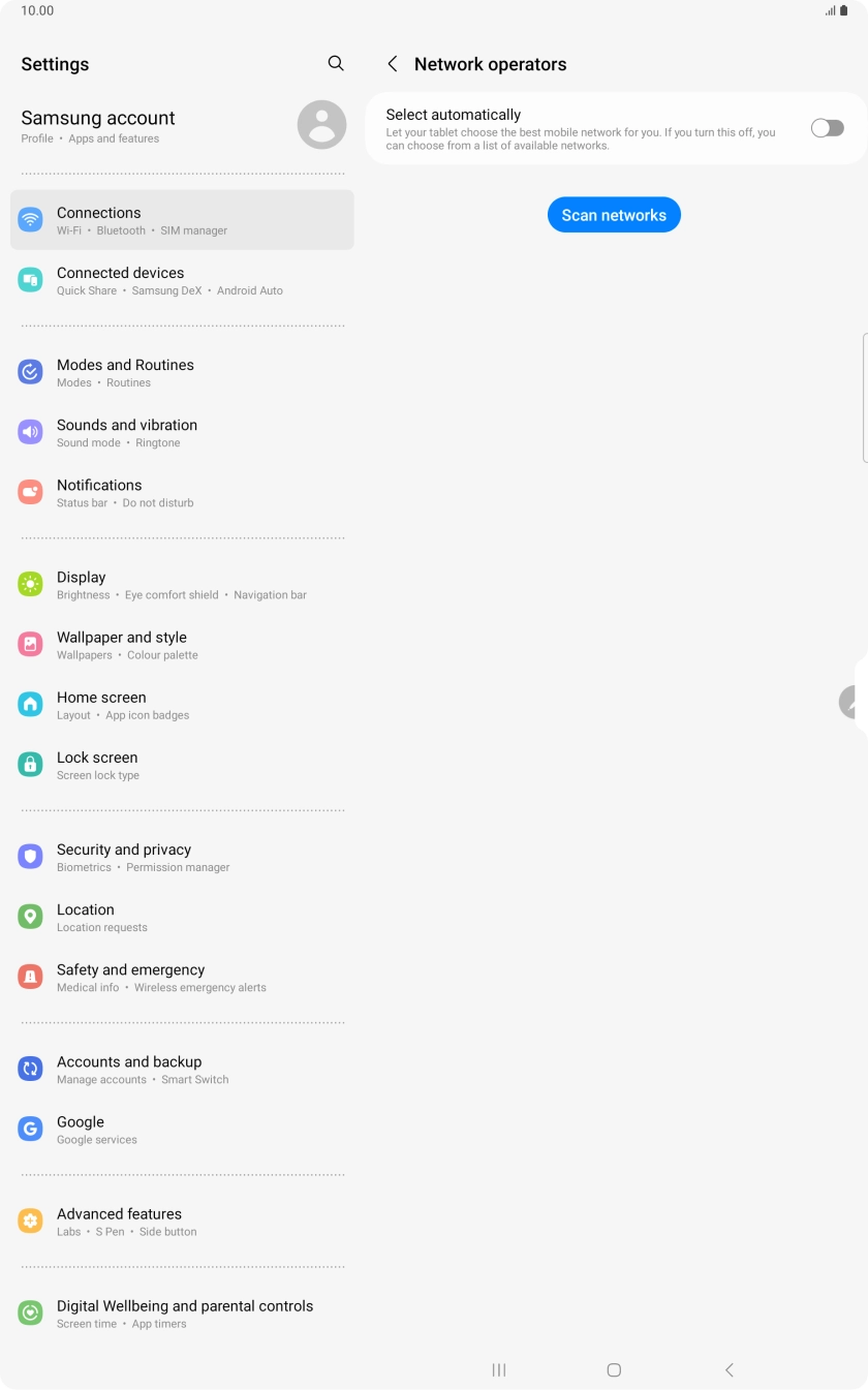 Press the indicator next to 'Select automatically' to turn on the function.