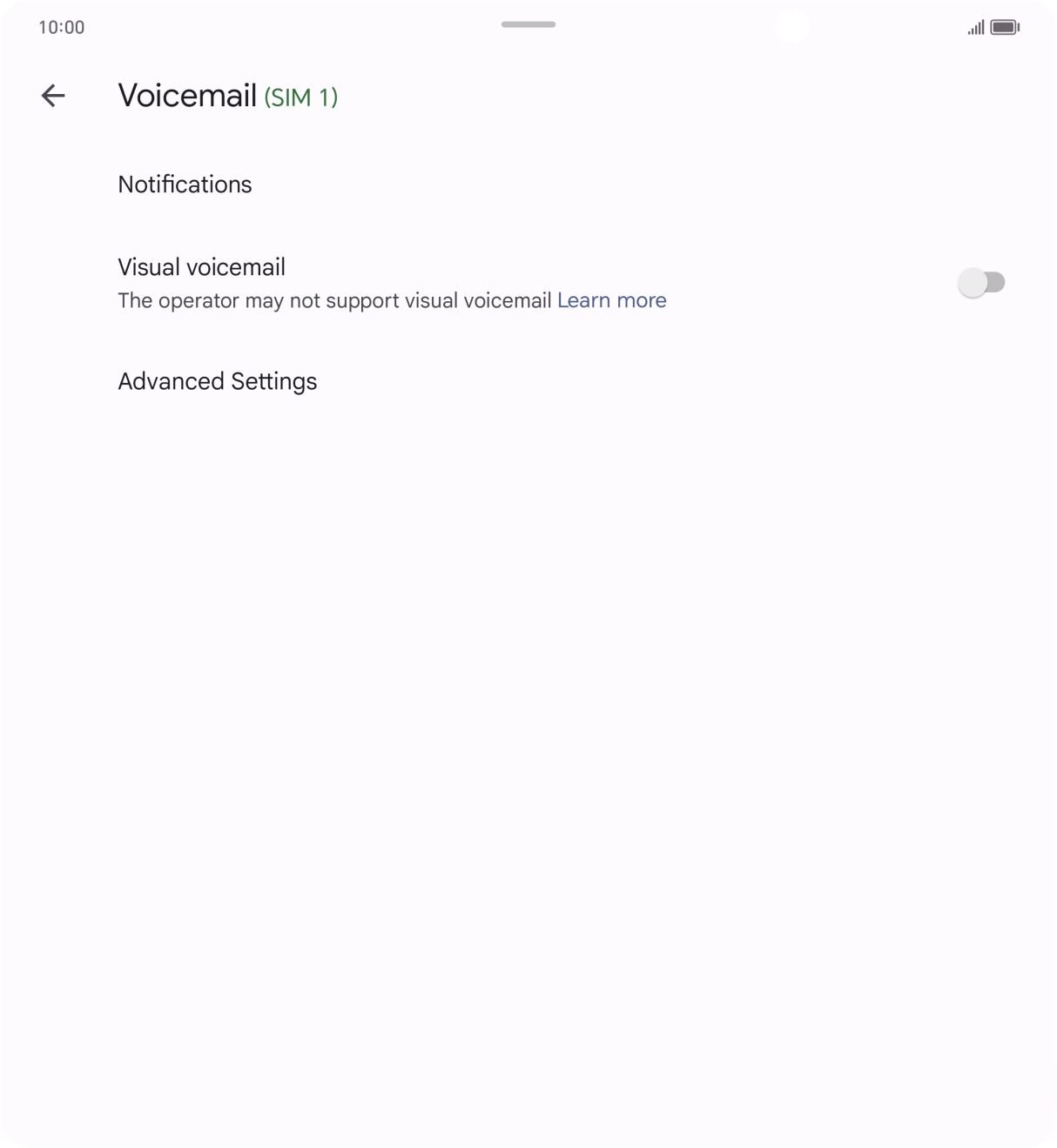 Press Advanced Settings.