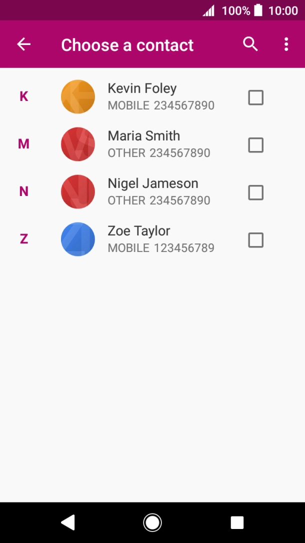 Press the menu icon.