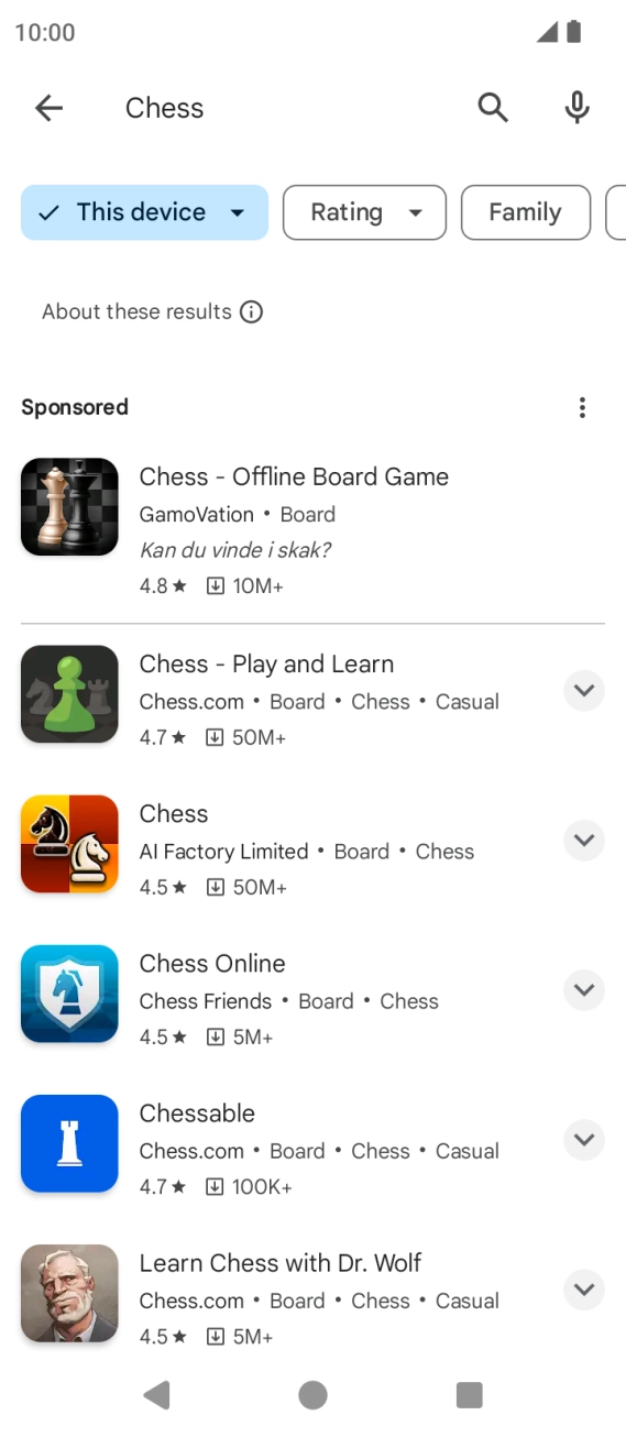 Press the required app.