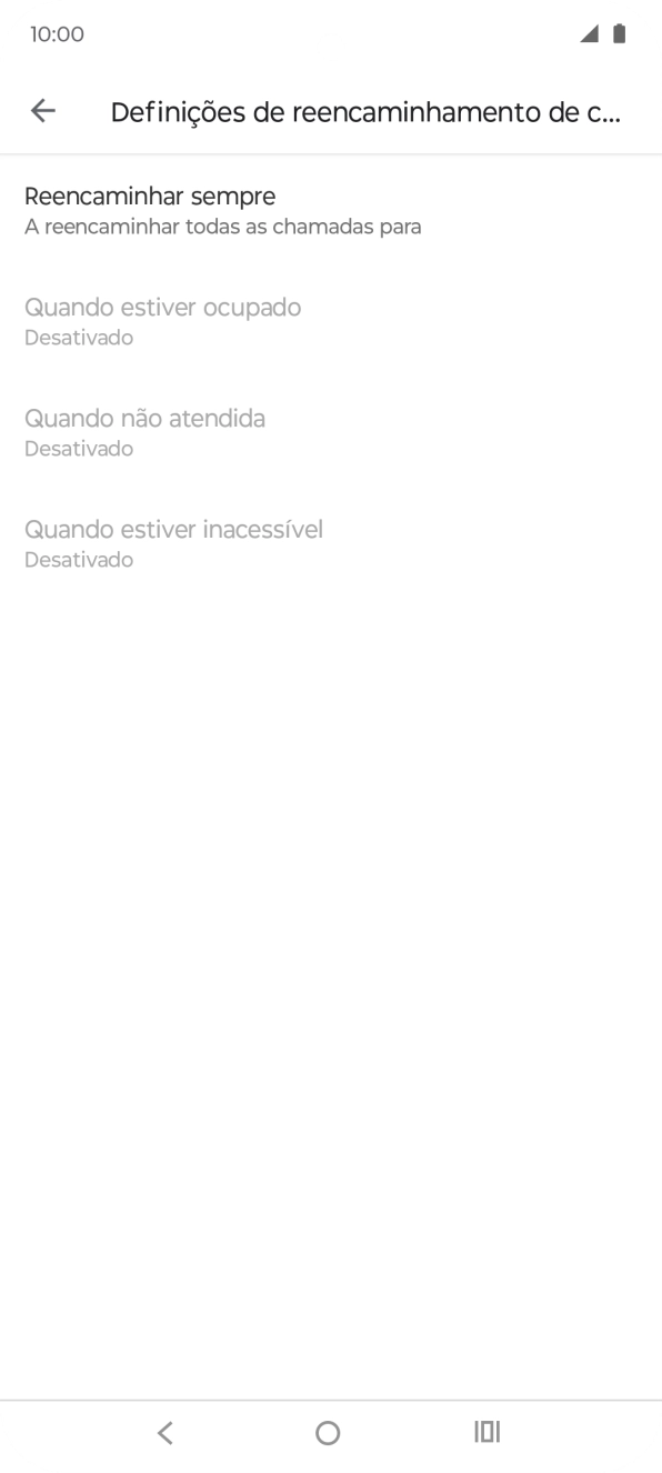 Prima o tipo de desvio pretendido.