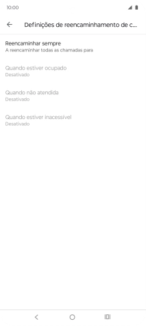 Prima o tipo de desvio pretendido.