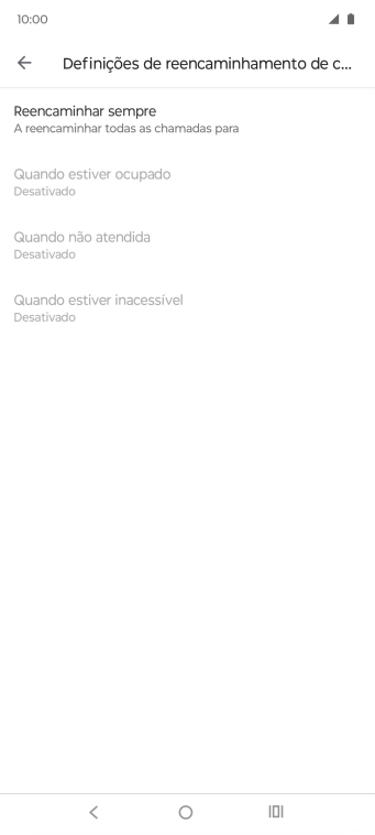 Prima o tipo de desvio pretendido.