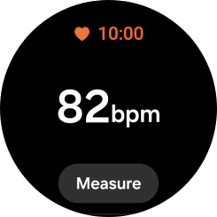 Press Measure and wait while your smartwatch measures your heart rate. Press Measure and wait while your smartwatch measures your heart rate.