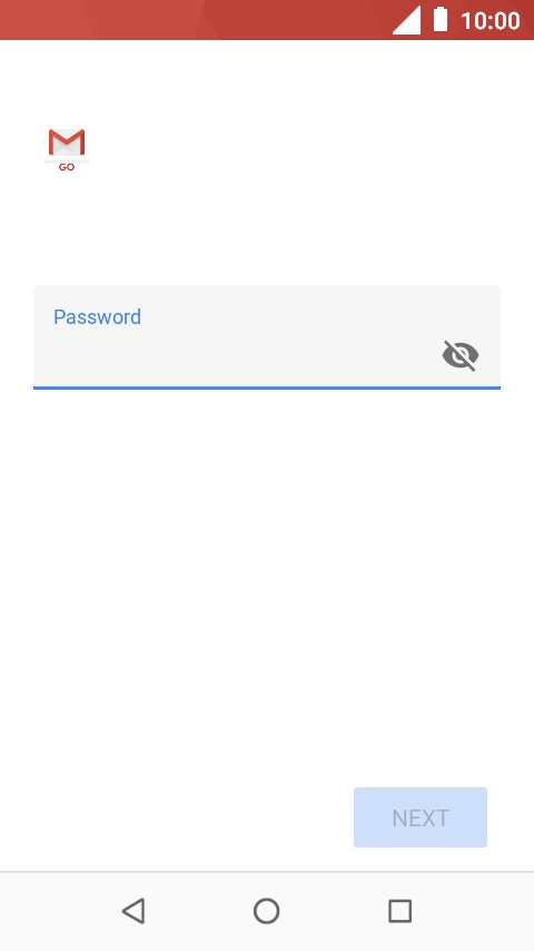 Press the field below 'Password' and key in the password for your email account.