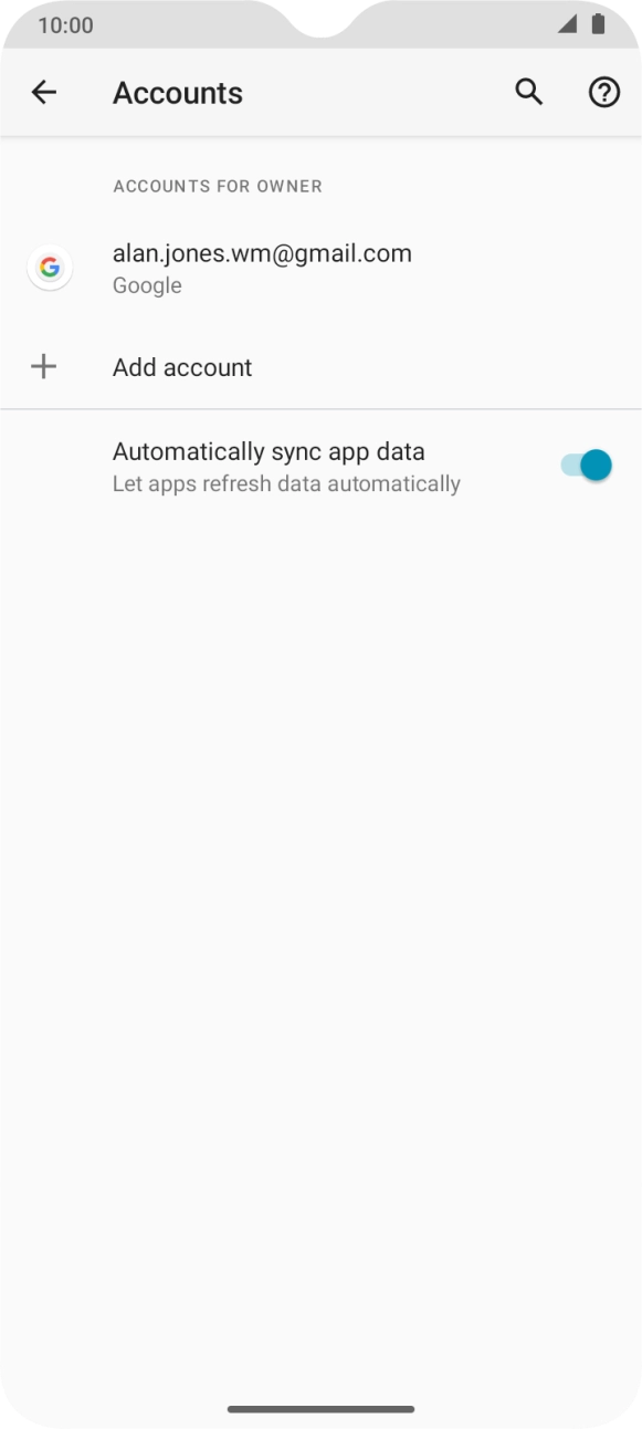 Press Add account. Press Add account.
