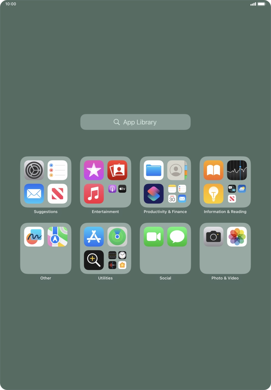 Press the required app. Press the required app.