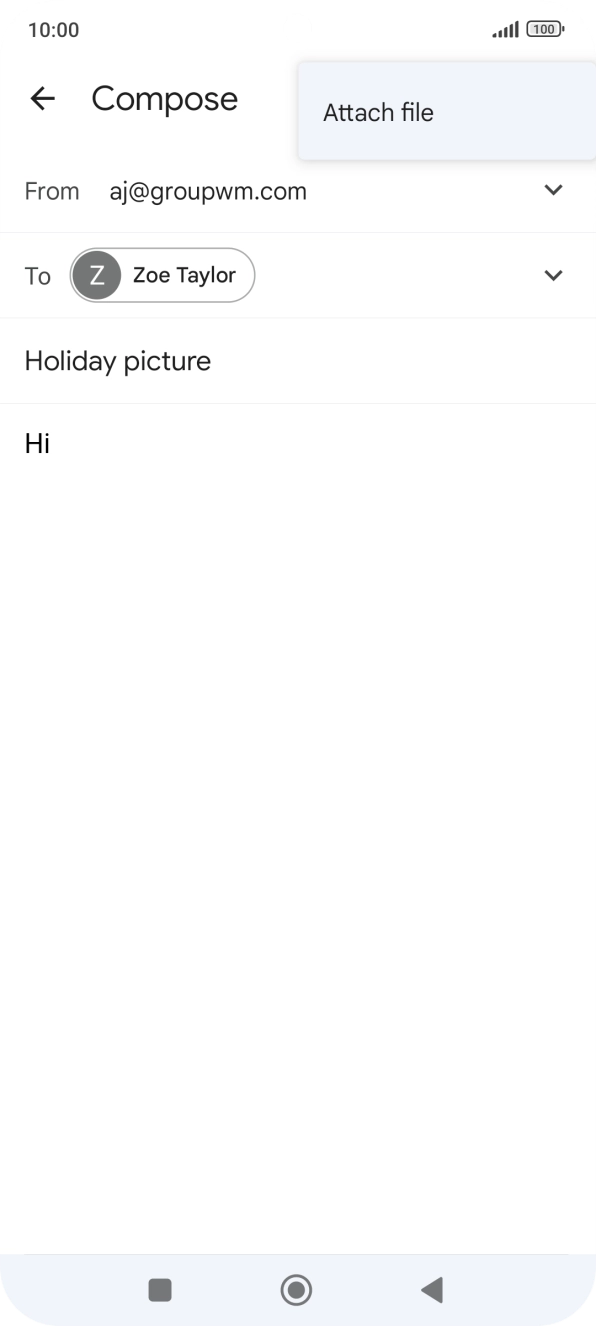 Press Attach file and go to the required folder.