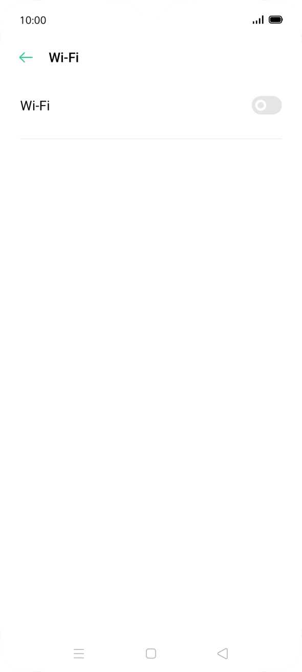 Press the indicator next to 'Wi-Fi' to turn on the function.