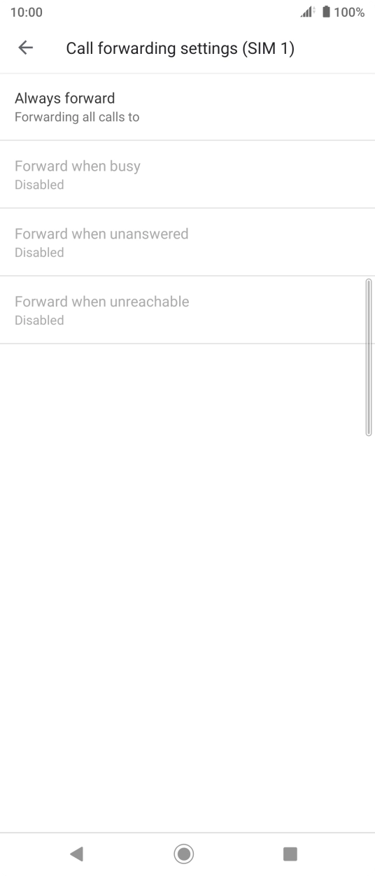 Press the required divert type.
