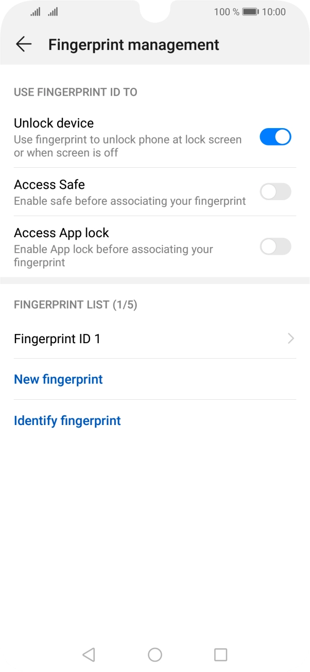 Press the indicators next to the required settings to turn them on or off.
