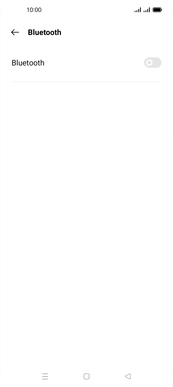 Press the indicator next to 'Bluetooth' to turn on the function.