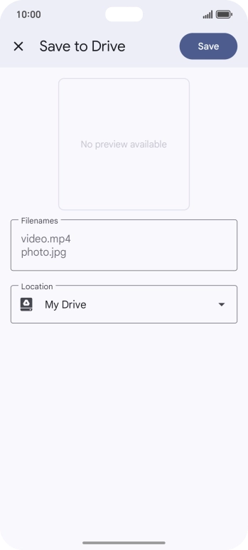 Press the field below 'Location' and go to the required folder.