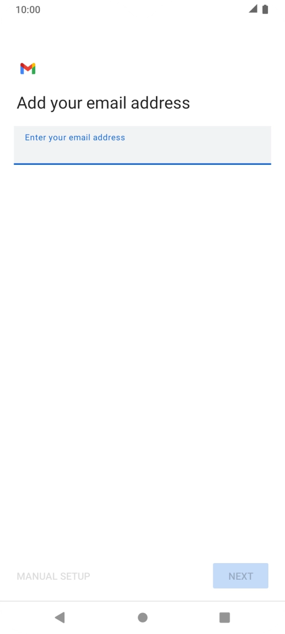 Press the field below 'Enter your email address' and key in your email address. Press the field below 'Enter your email address' and key in your email address.