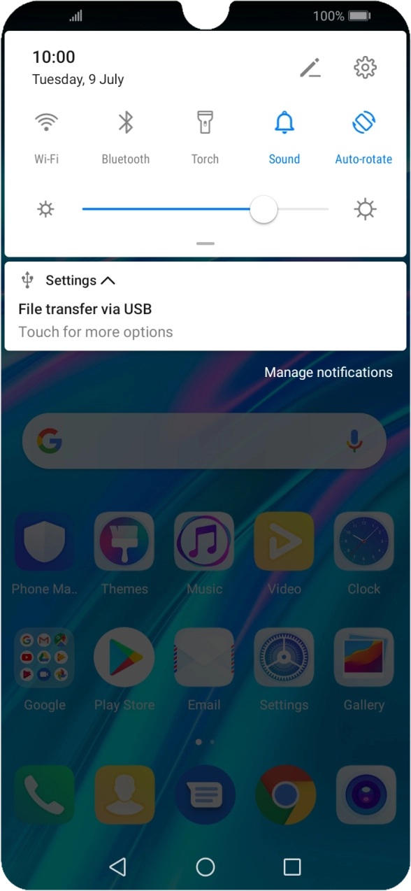 Press Touch for more options.