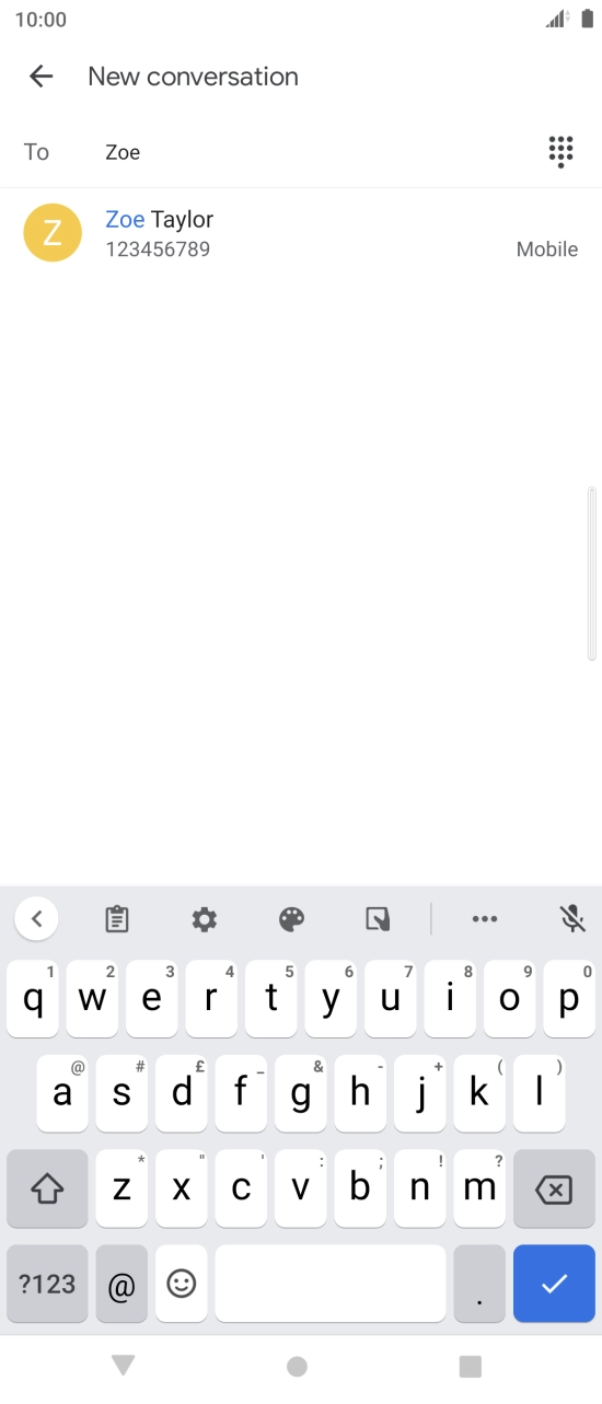 Press the required contact. Press the required contact.