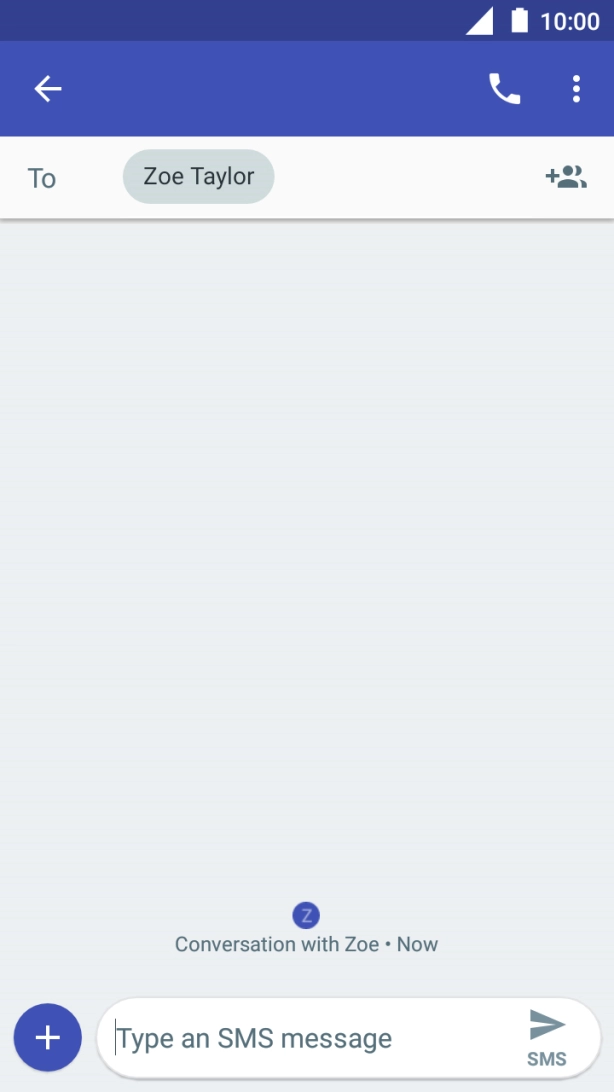 Press the text input field and write the text for your picture message.