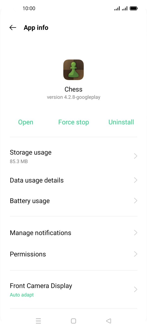 Press Storage usage.