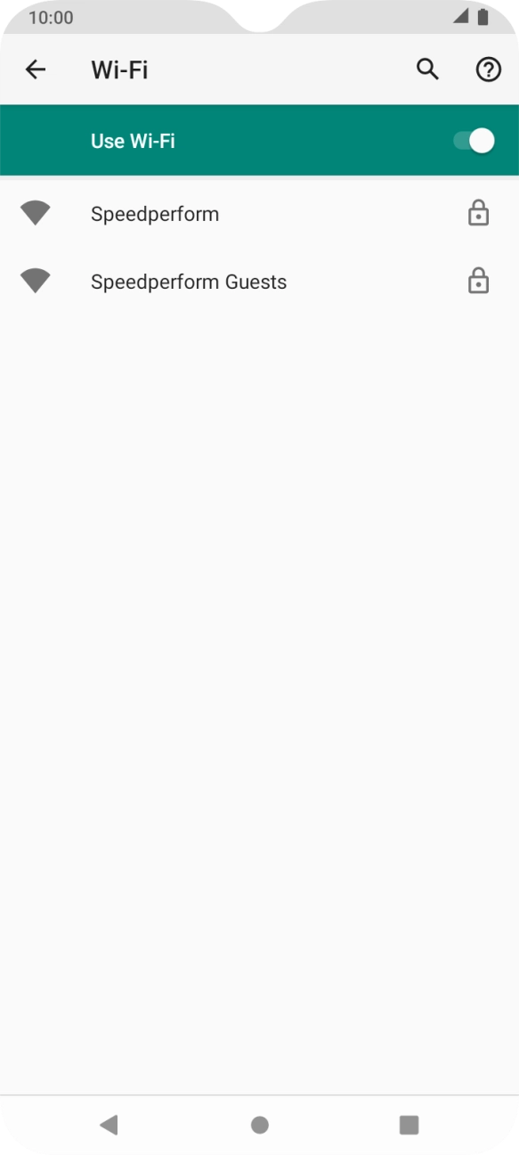 Press the required WiFi network.