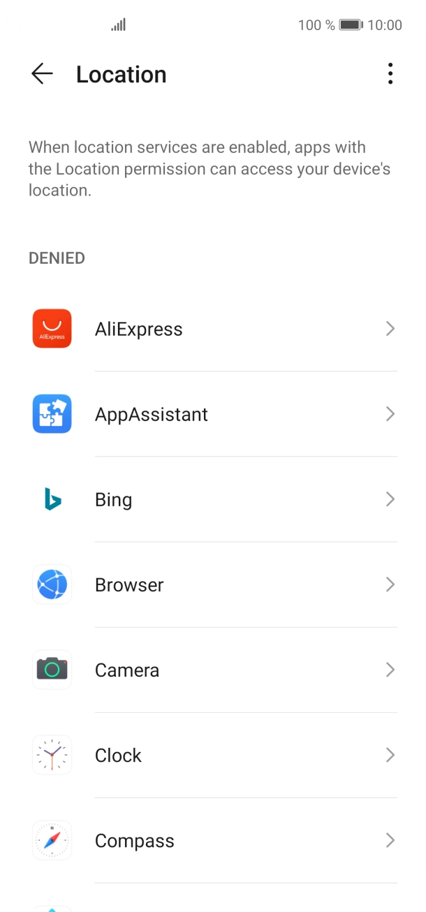 Press the required app. Press the required app.