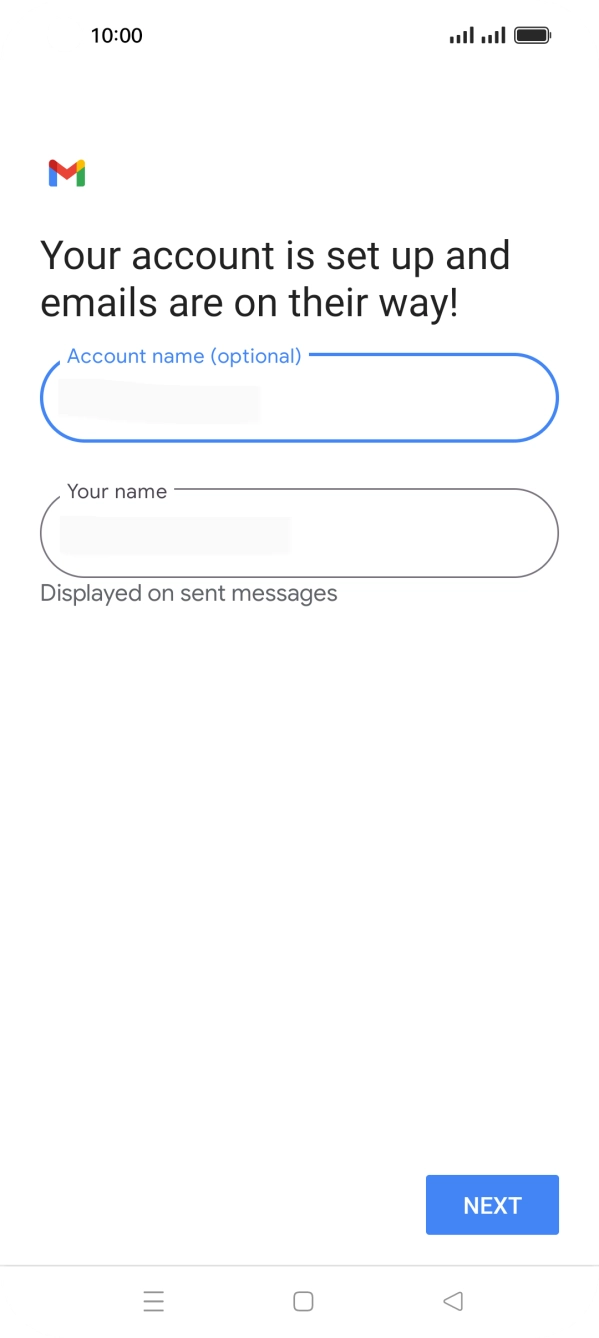 Press Your name and key in the required sender name. Press Your name and key in the required sender name.