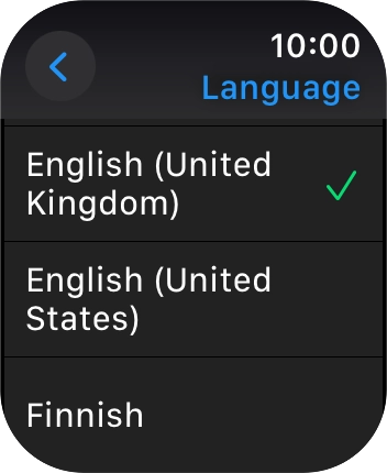 Press the required language. Press the required language.