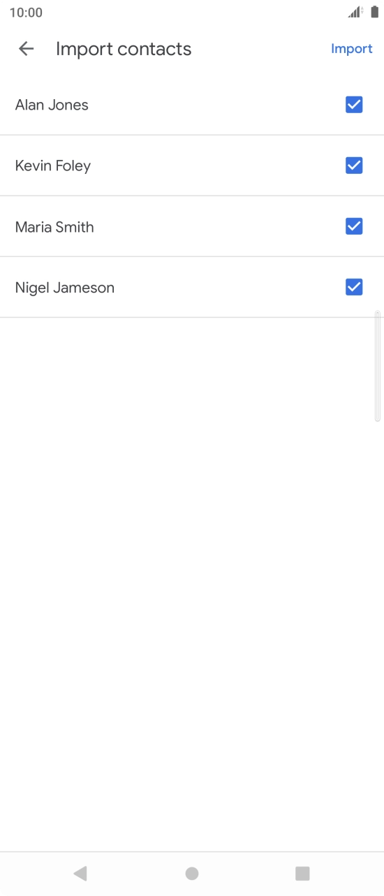 Press the fields next to the required contacts.